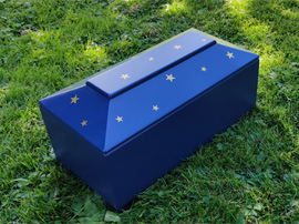 F&ouml;tensarg 30 cm nachtblau mit Sternen